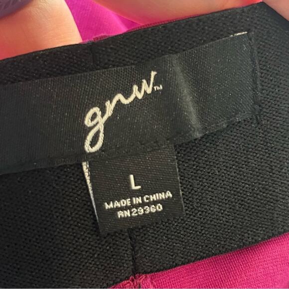 NEW GNW Chic circle skater Magenta Skirt women size large L unlined - Picture 2 of 6